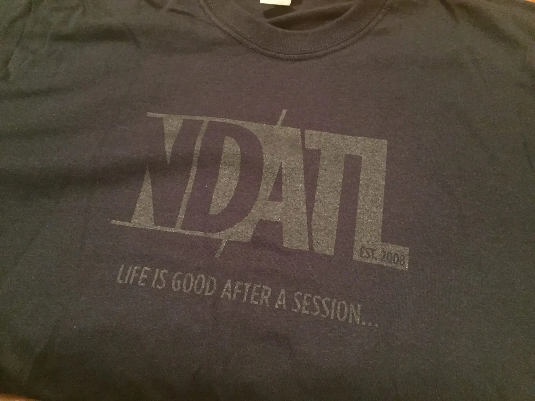 Black on Black NDATL Logo T